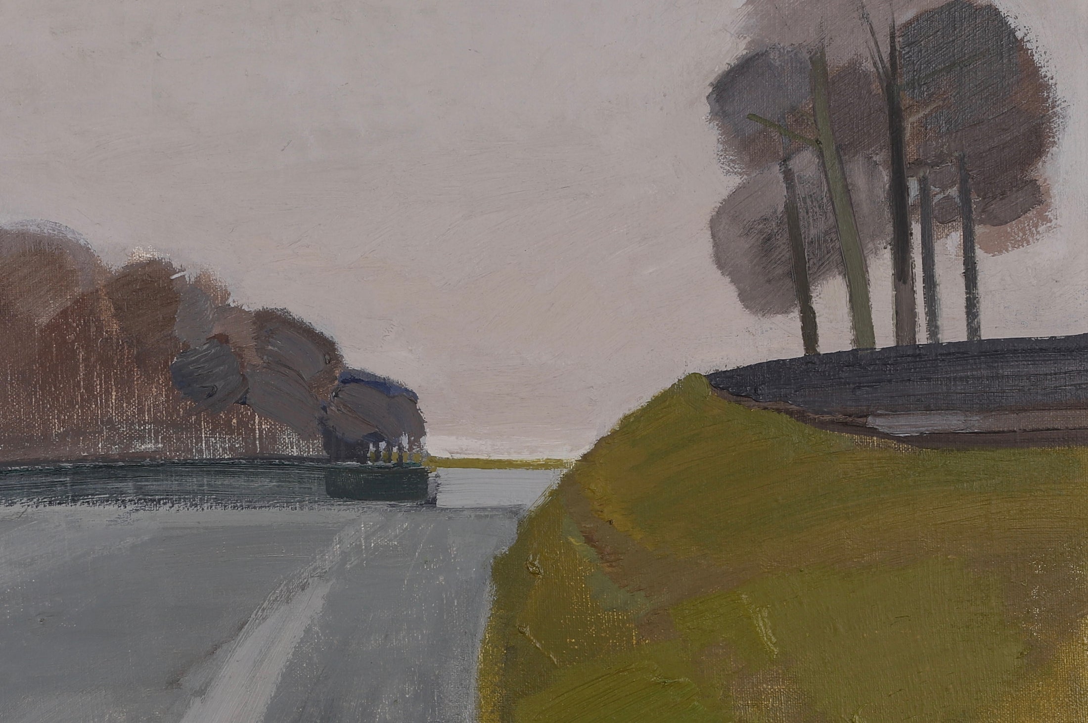 Mid Century Original Oil Painting From Sweden By S Nilsson