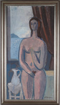 Load image into Gallery viewer, Mid Century Original Figure Oil Painting by Rolf Börjesson Sweden