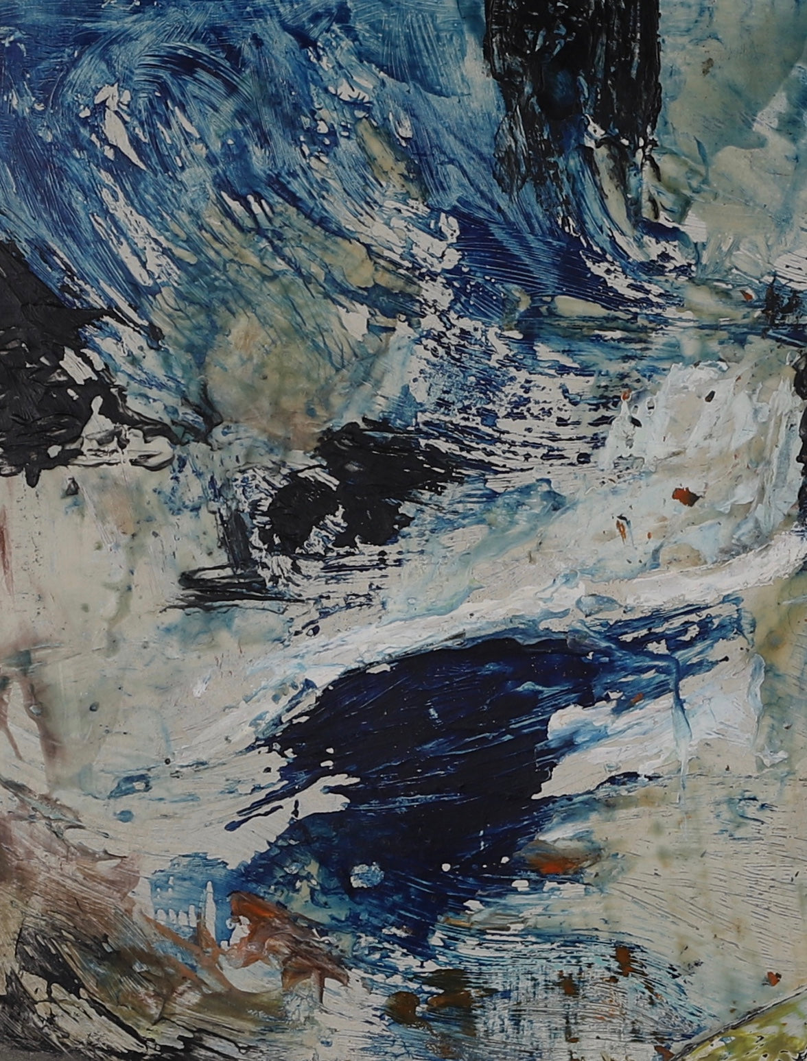 Mid Century Abstract Oil Painting By Torsten Hult Sweden