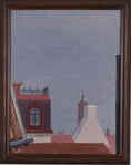 Load image into Gallery viewer, Mid Century Original Cityscape Oil Painting From Sweden By Ana Wilhemson-Lagerman