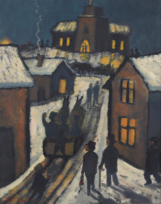 Vintage Mid Century Oil Painting By E Håfström Sweden