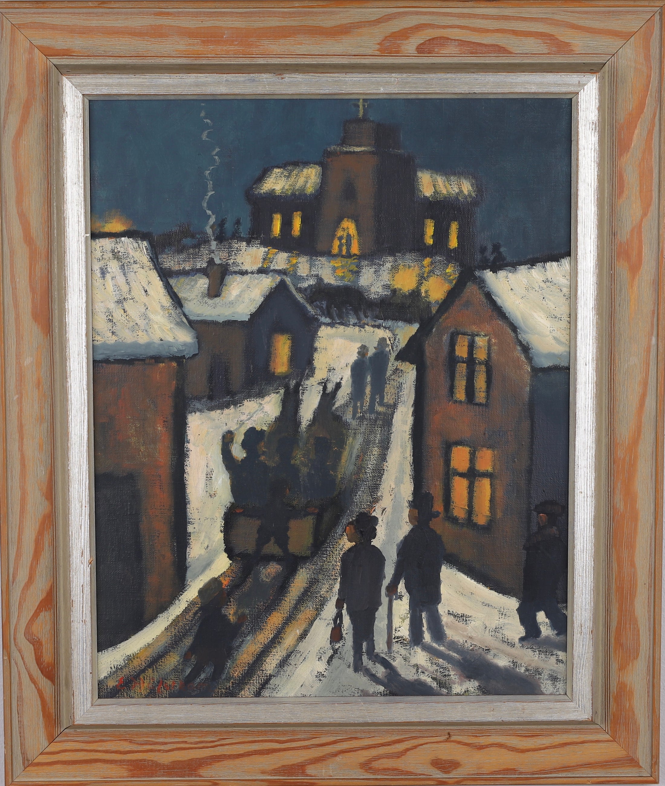 Vintage Mid Century Oil Painting By E Håfström Sweden