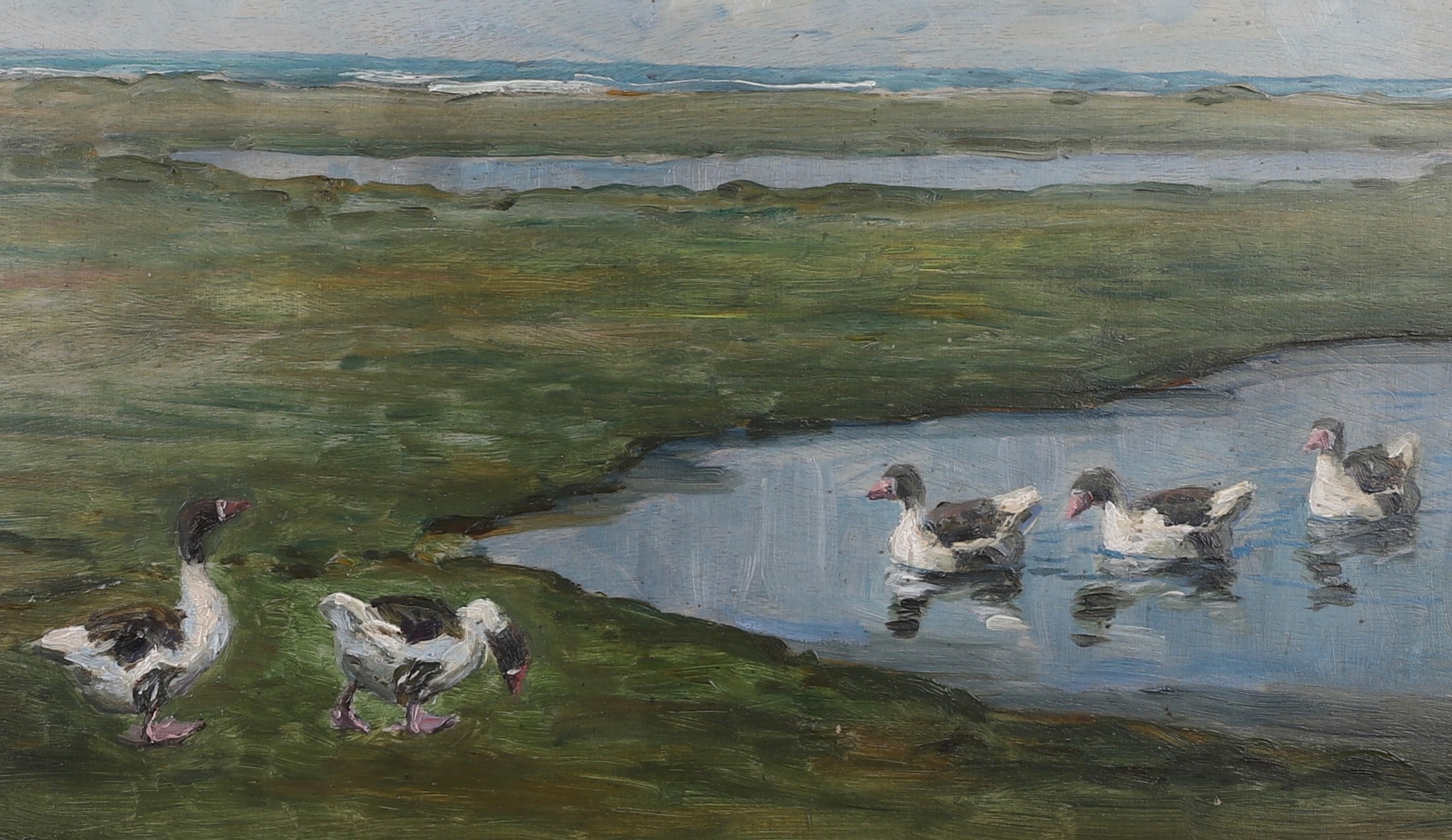 Vintage Art Room Oil Painting By W Gislander From Sweden