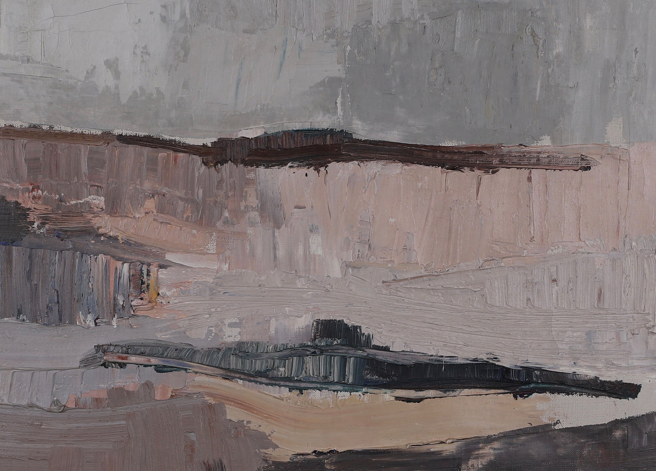 Mid Century Landscape Oil Painting By Allan Erwö Sweden