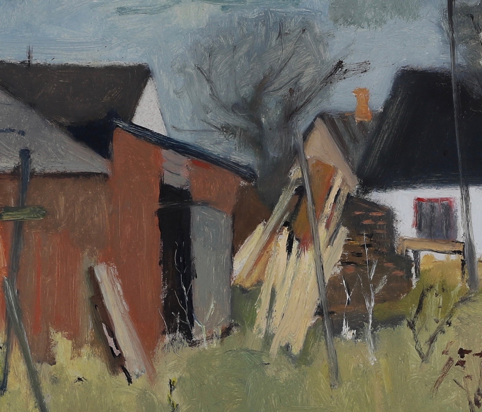 Original Landscape Oil Painting Mid Century By John Bören Sweden