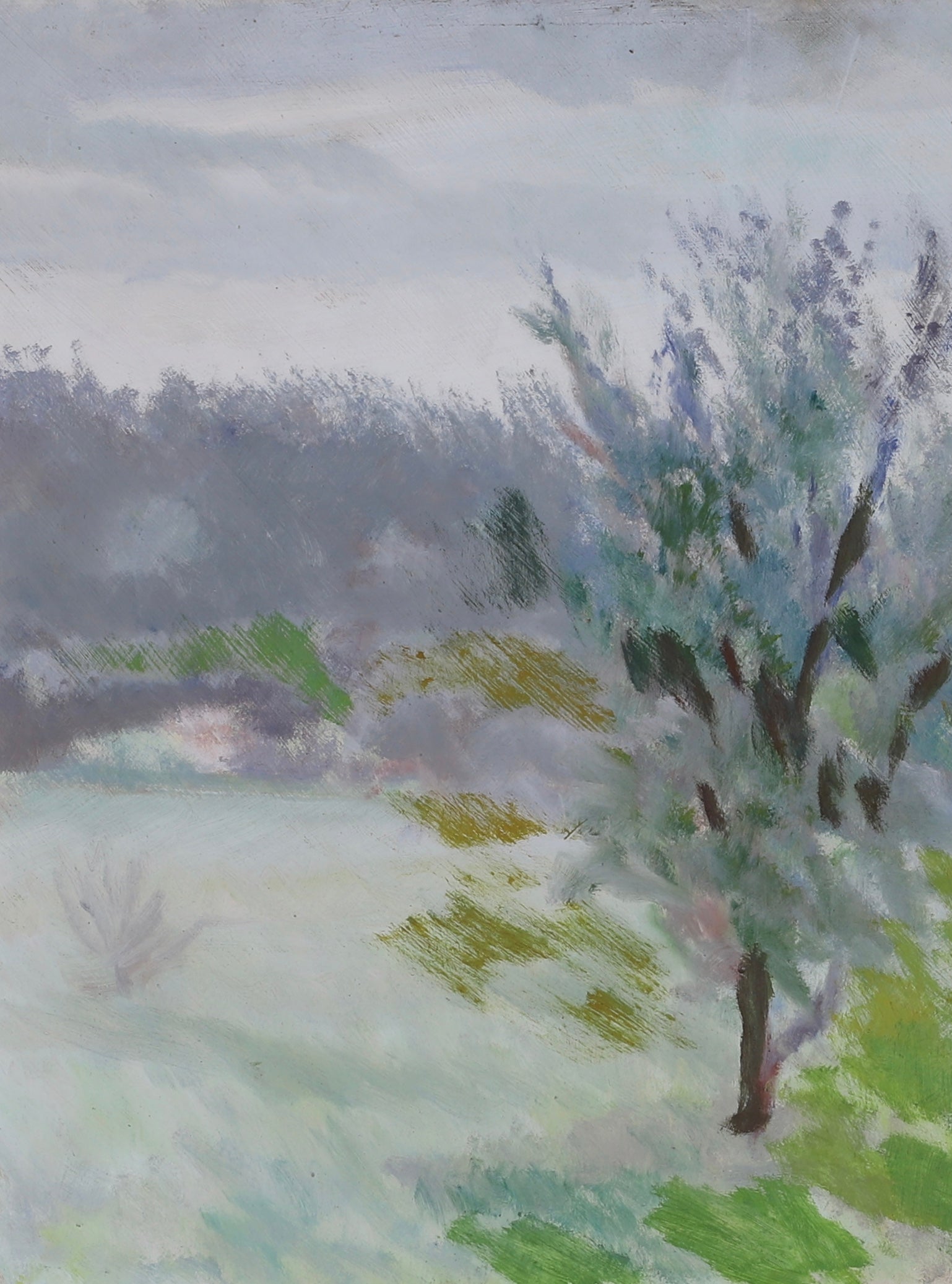 Mid Century Spring Landscape Oil Painting From Sweden By Olle Eriksson