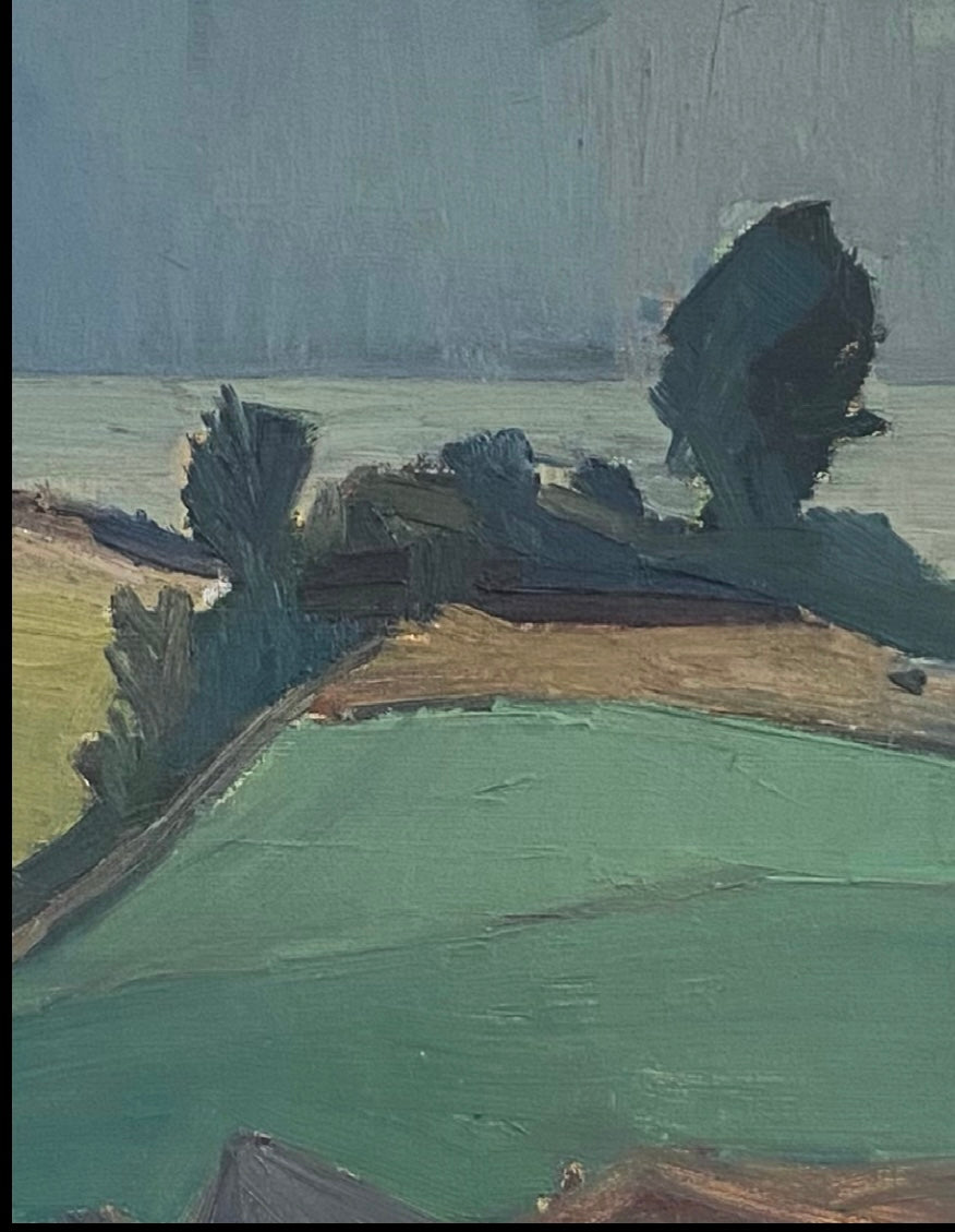 Mid Century Landscape Oil Painting By Allan Erwö 1951 Sweden