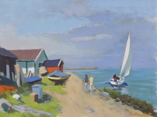 Original Oil Painting Vintage Mid Century From Sweden By R Lindqvist