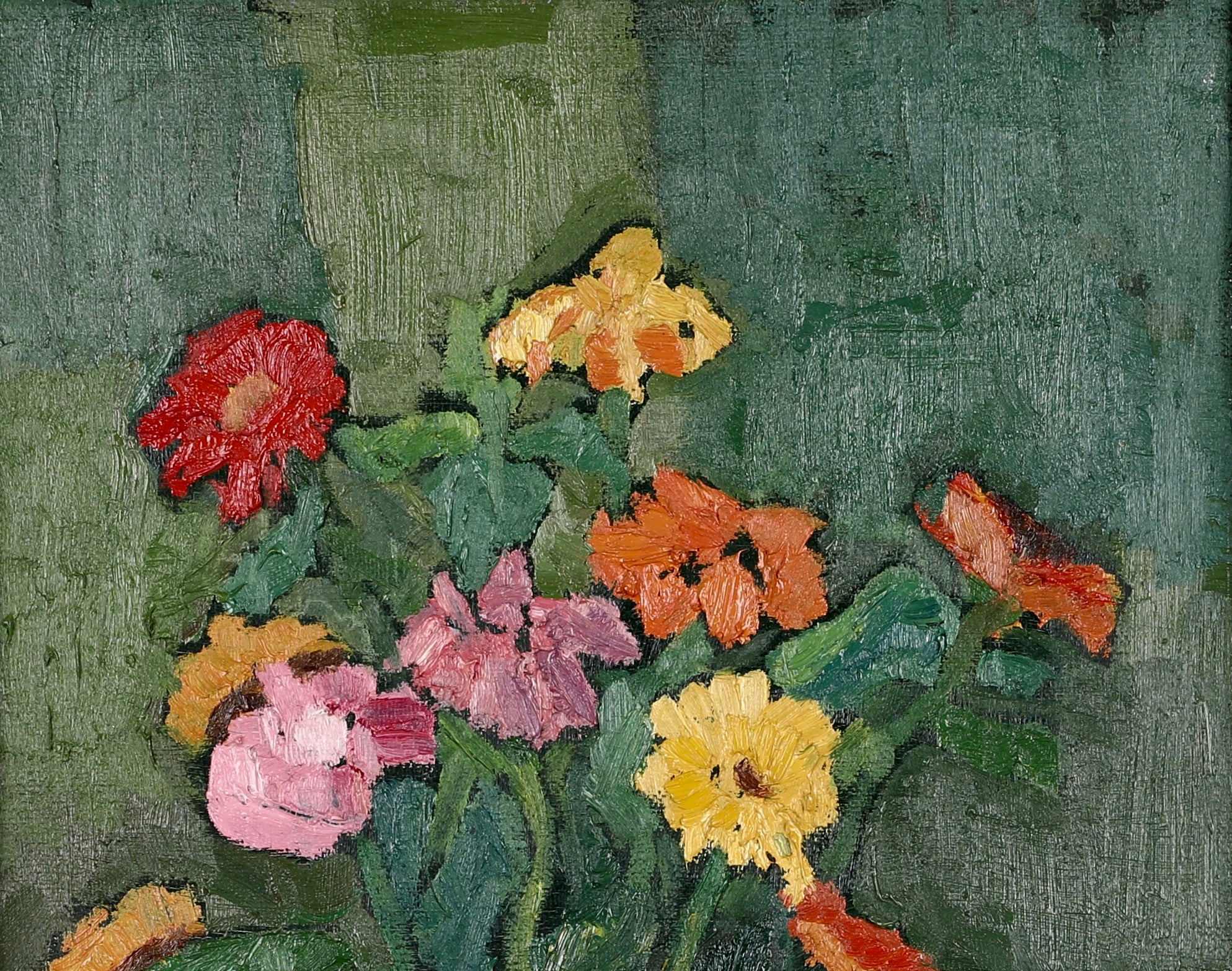 Mid Century Original Still Life Oil Painting By Allan Erwö Sweden