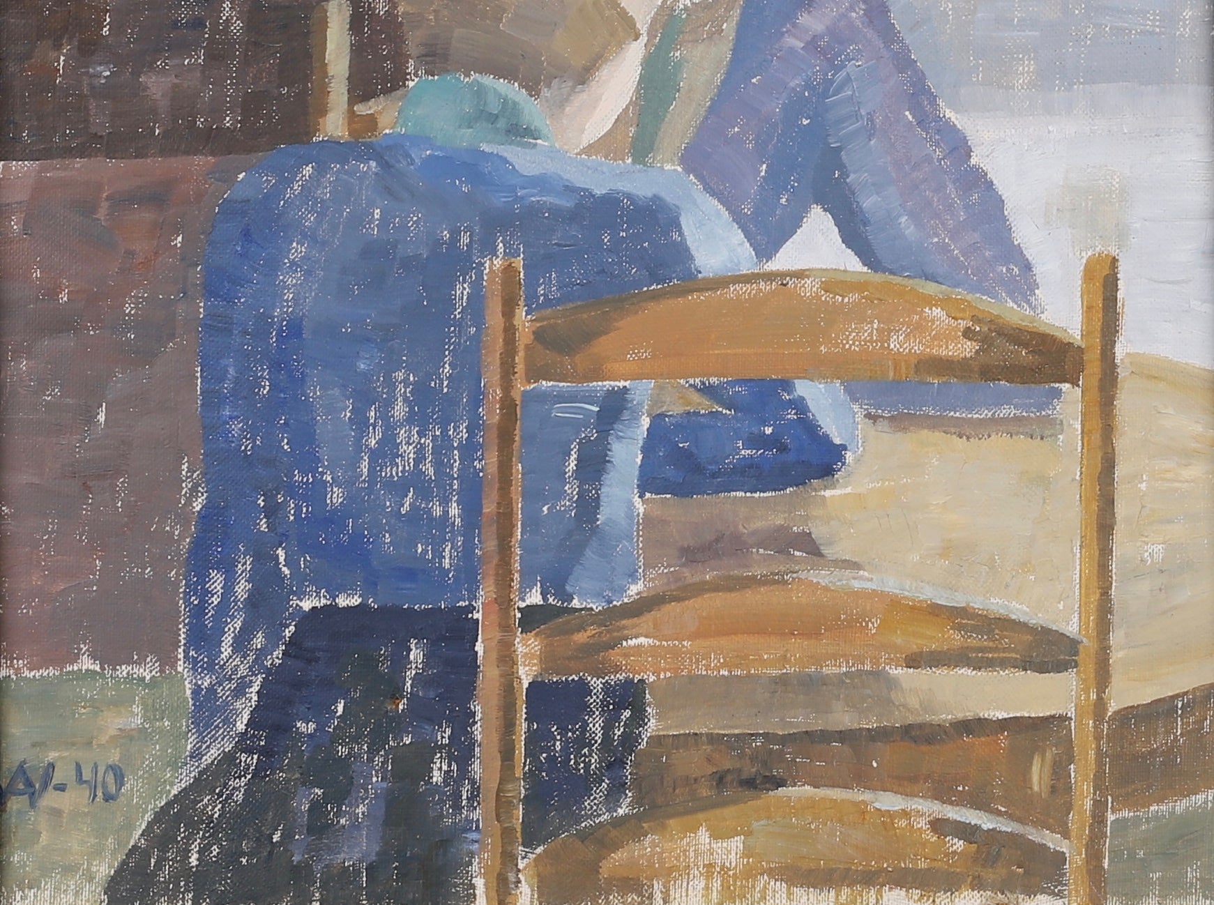 Mid Century Original Oil Painting From Sweden By Ana Wilhemson-Lagerman