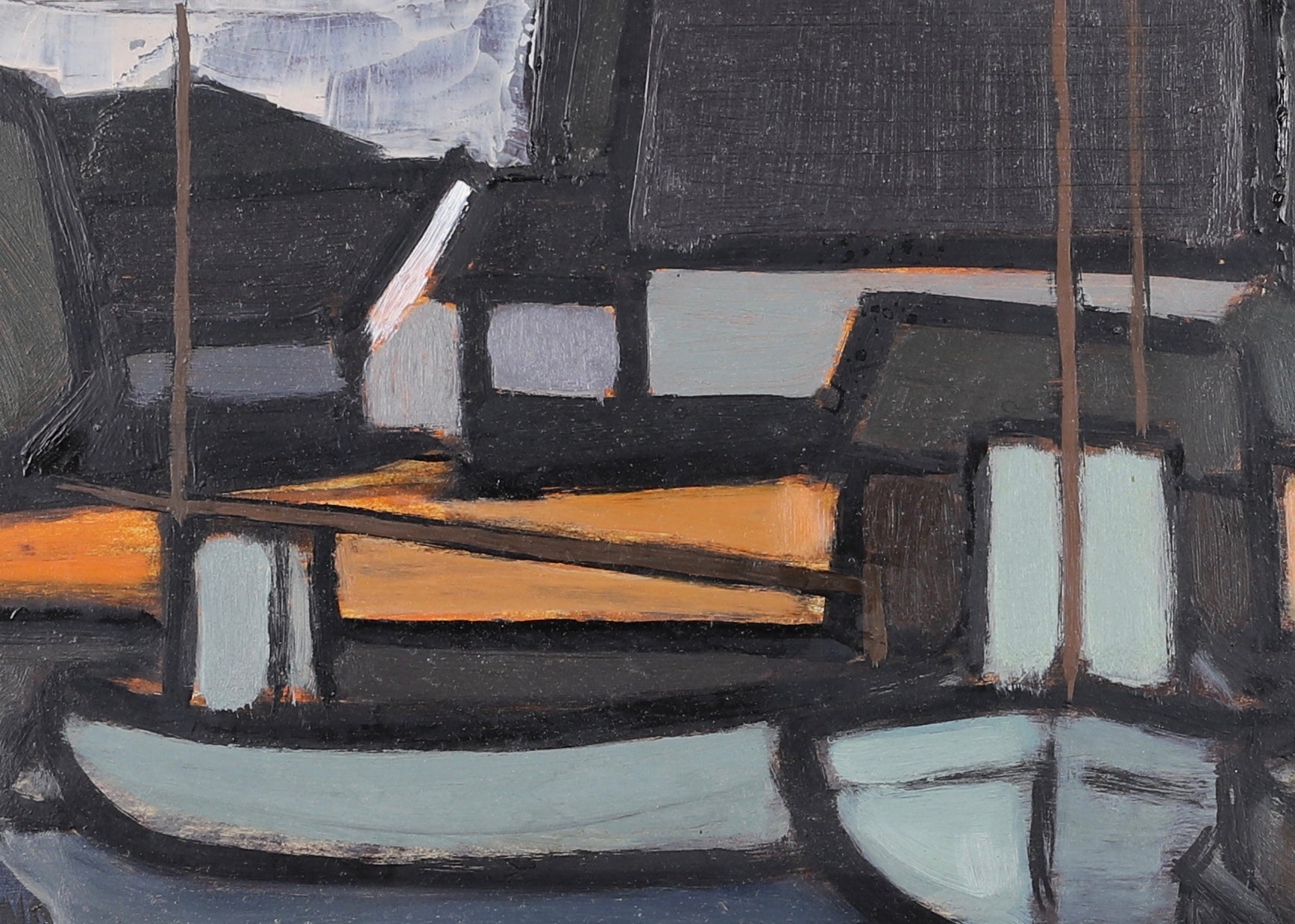 Mid Century Oil Painting from Sweden By Ekelund