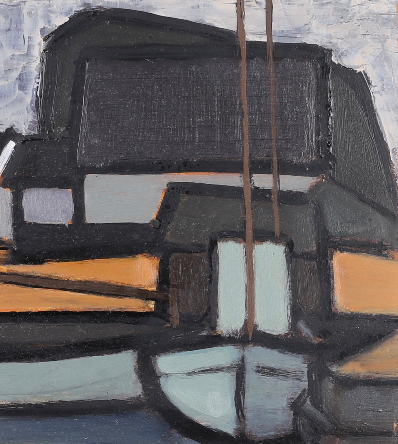 Mid Century Oil Painting from Sweden By Ekelund