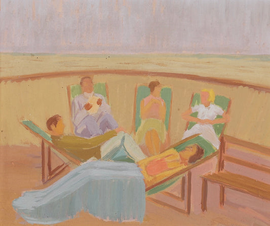 Mid Century Original Oil Painting From Sweden By E Elfwen