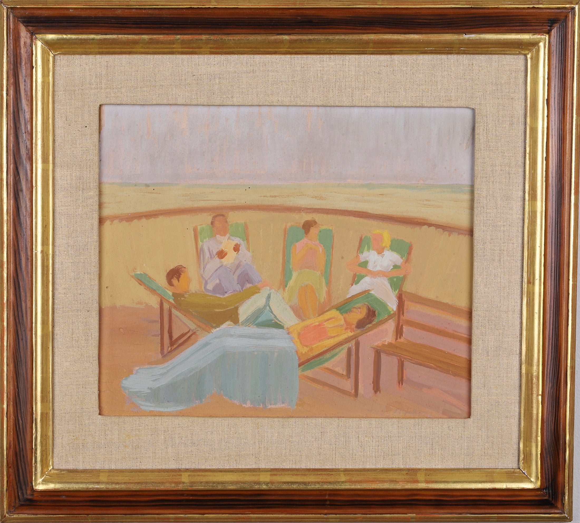 Mid Century Original Oil Painting From Sweden By E Elfwen