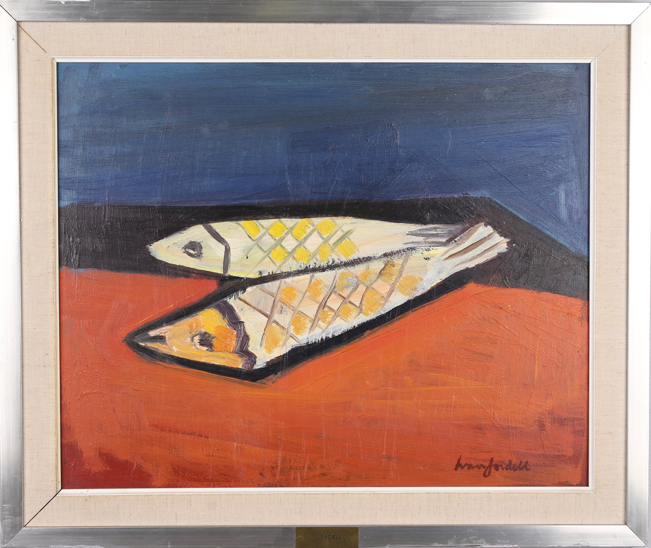 Mid Century Original Still Life  Oil Painting I Jordell Sweden