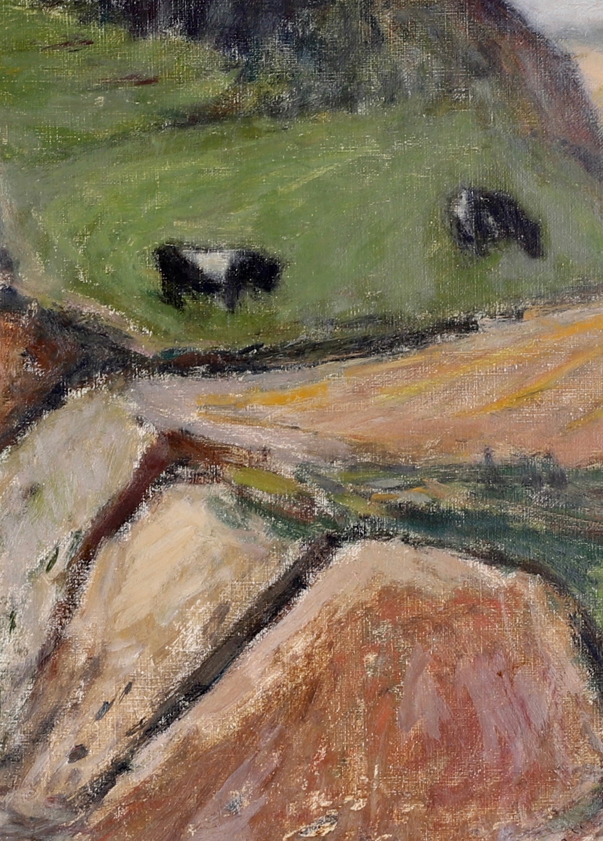 Vintage Mid Century Oil Painting From Sweden by Gideon Isaksson