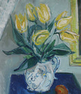 Load image into Gallery viewer, Mid Century Original Still Life Oil Painting of Tulips From Sweden