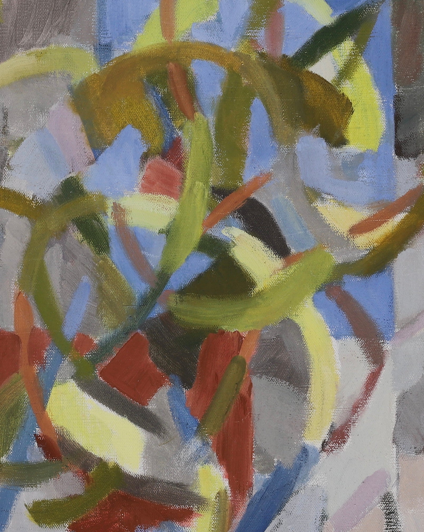 Mid Century Abstract Oil Painting By Ture Fabiansson Sweden