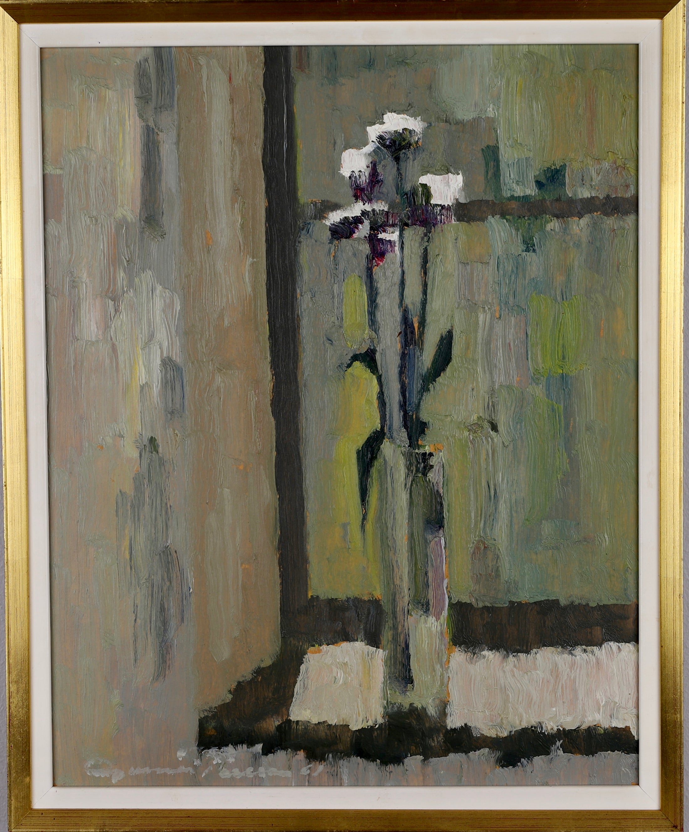 Mid Century Original Still Life Oil Painting By G Persson Sweden