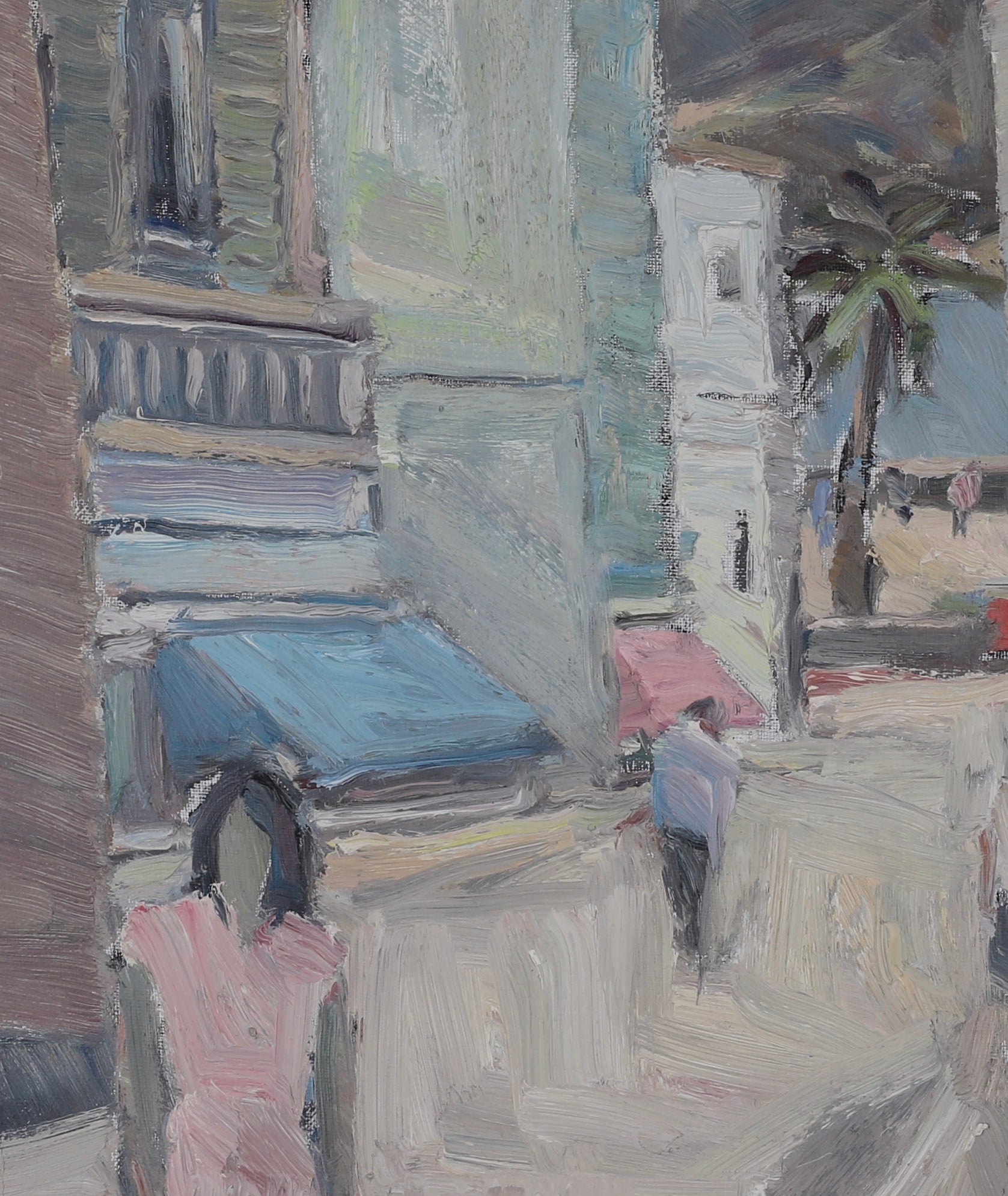 Cityscape Oil Painting Mid Century By C Berndtsson Sweden