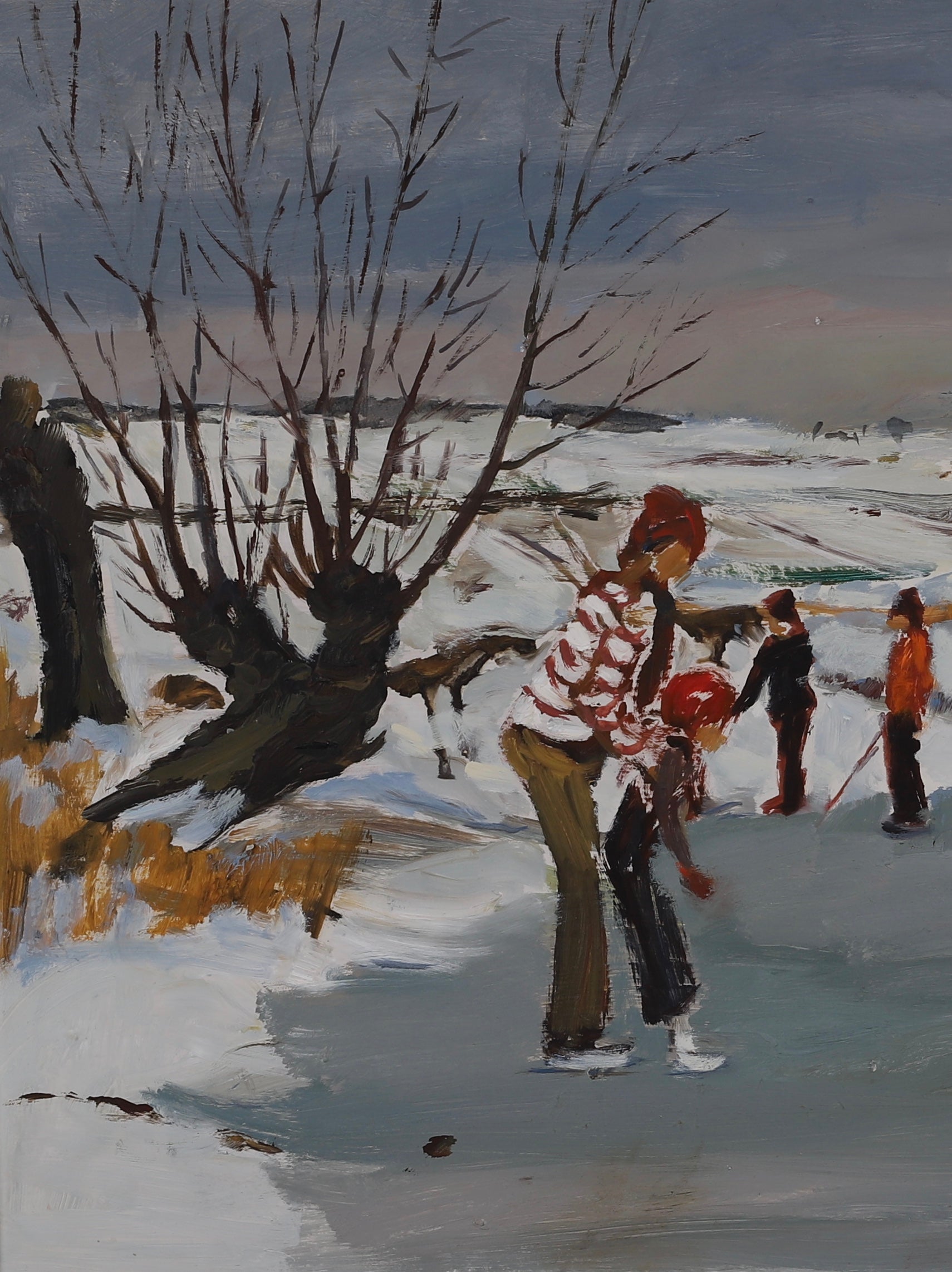 Vintage Oil Painting from Sweden Signed Bertil Johansson