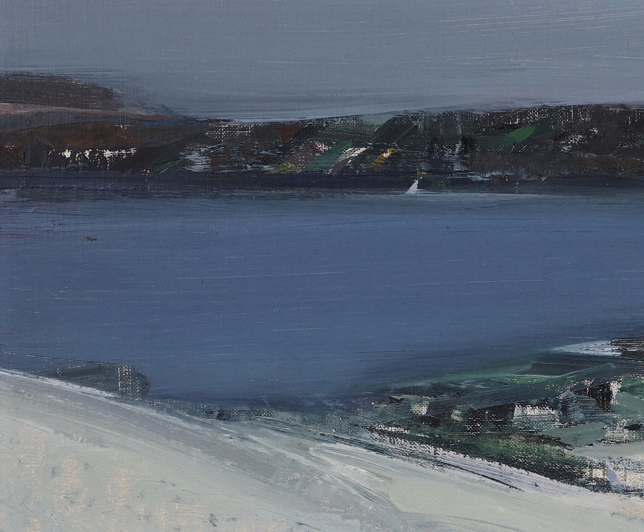 Mid Century Oil Painting by Listed Artist E Julius Sweden 1964