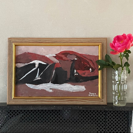 Mid Century Oil Painting from Sweden By T Carlson