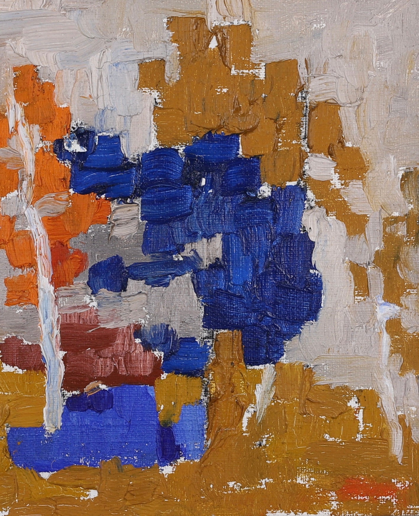 Mid Century Landscape Oil Painting By Brochard Sweden 1954