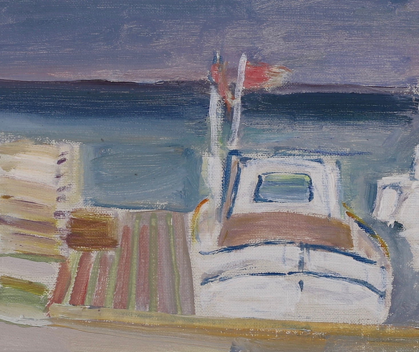 Vintage Mid Century Oil Painting By A A Jönsson Sweden