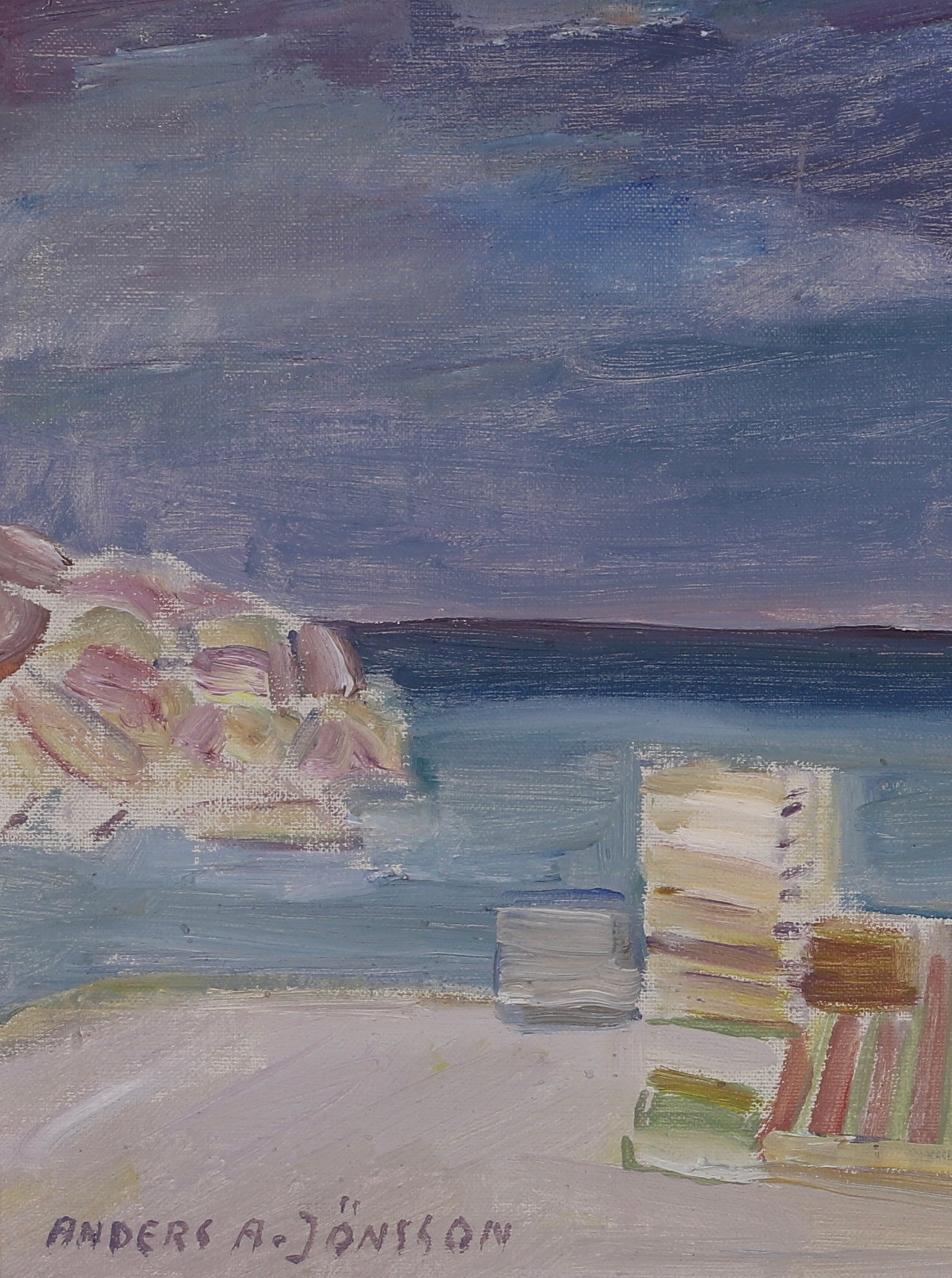 Vintage Mid Century Oil Painting By A A Jönsson Sweden