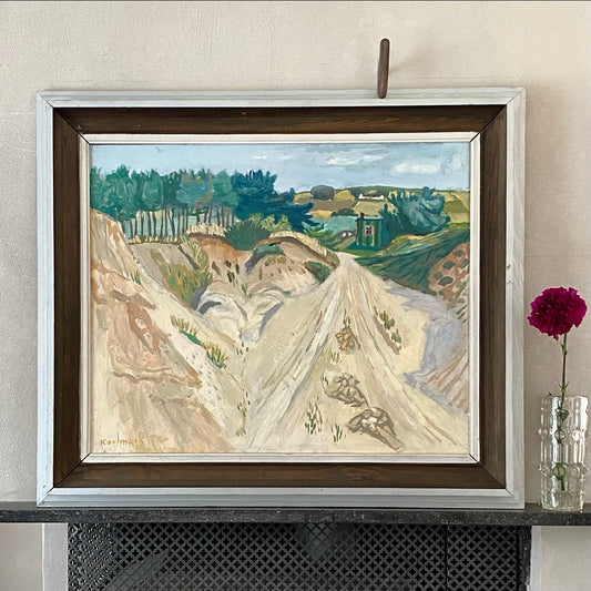 Mid Century Original Landscape By Gerhard Karlmark Sweden