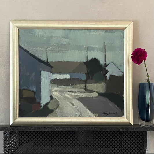 Original Oil Painting Vintage Mid Century By B Hillgrund Sweden