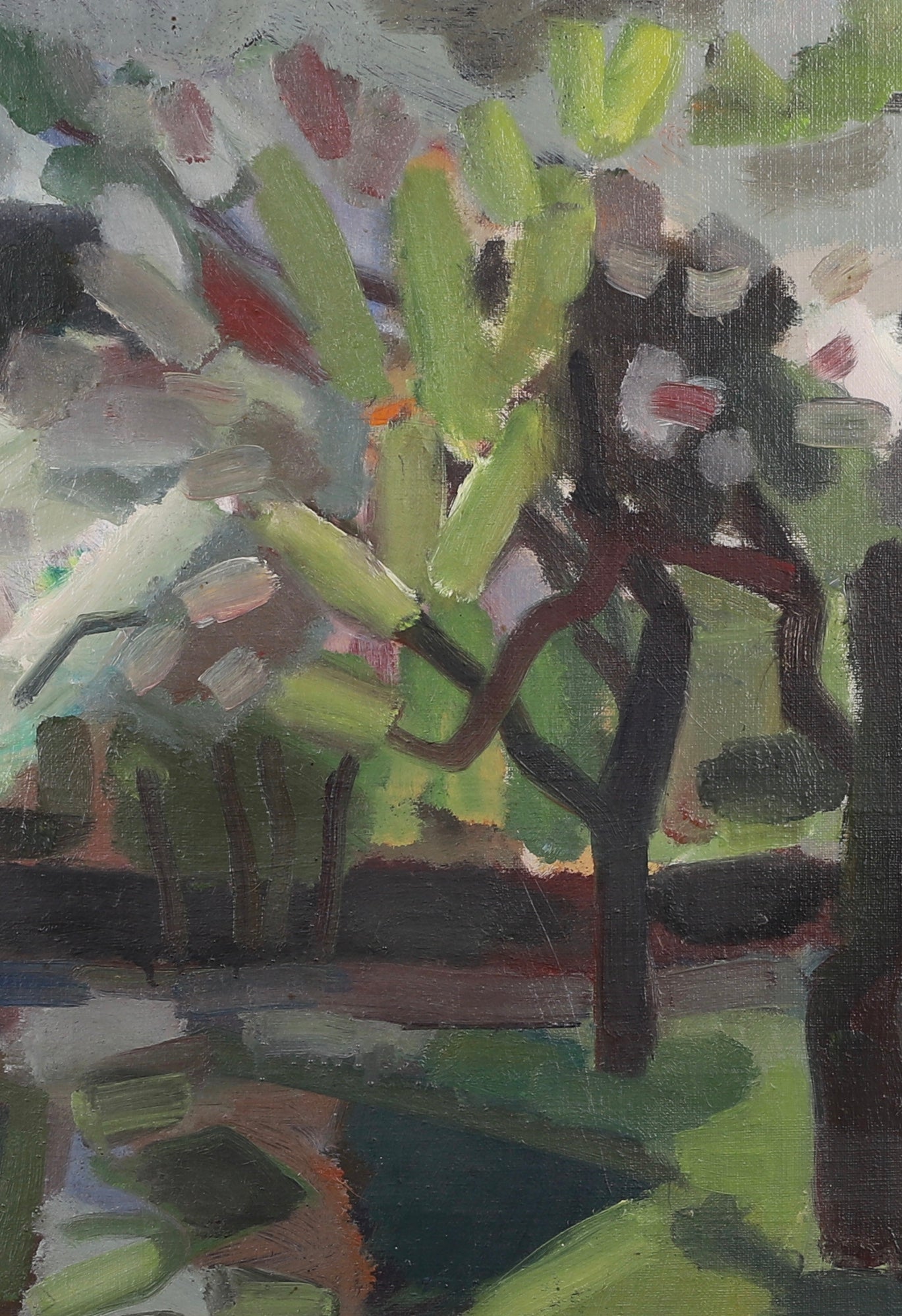 Framed Mid Century Oil Painting by F Berglund Sweden