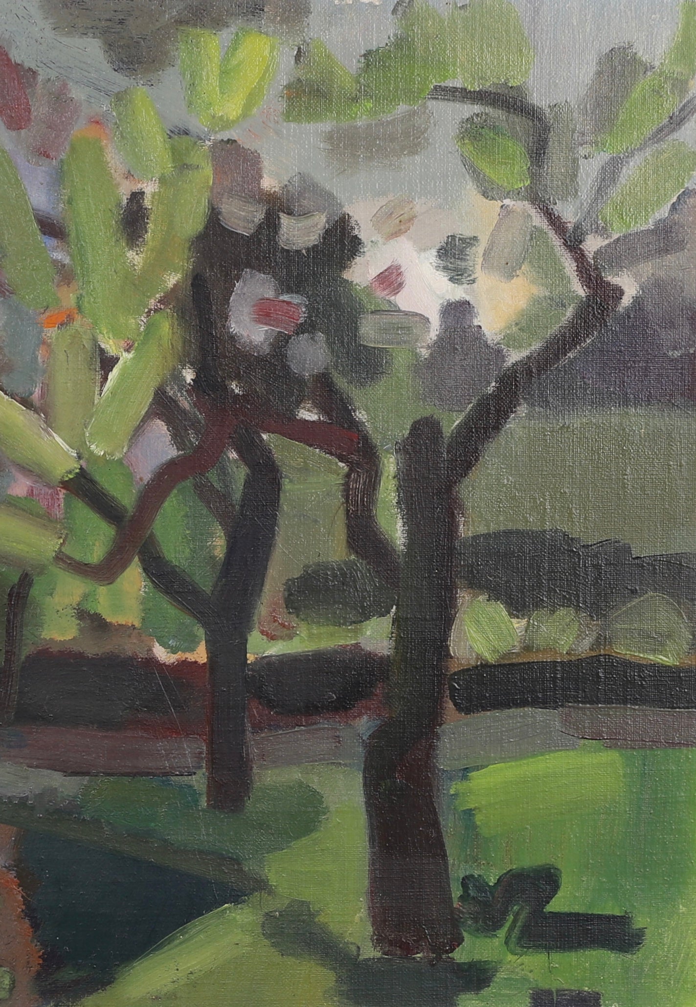 Framed Mid Century Oil Painting by F Berglund Sweden