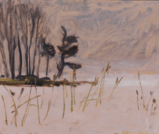 Framed Mid Century Oil Painting by B Landelius Sweden