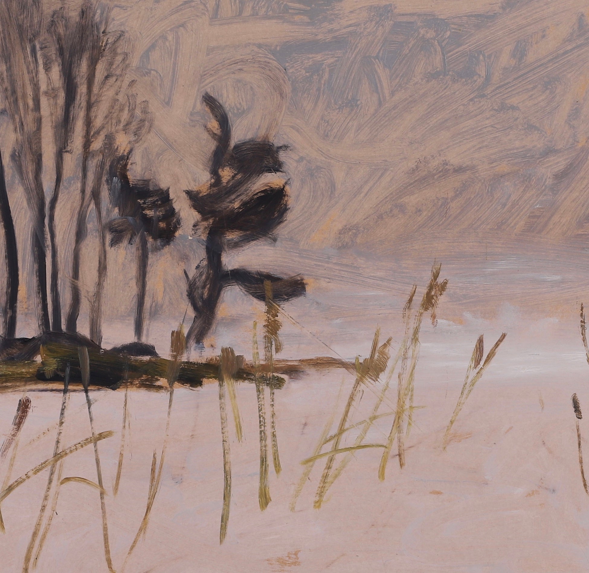 Framed Mid Century Oil Painting by B Landelius Sweden