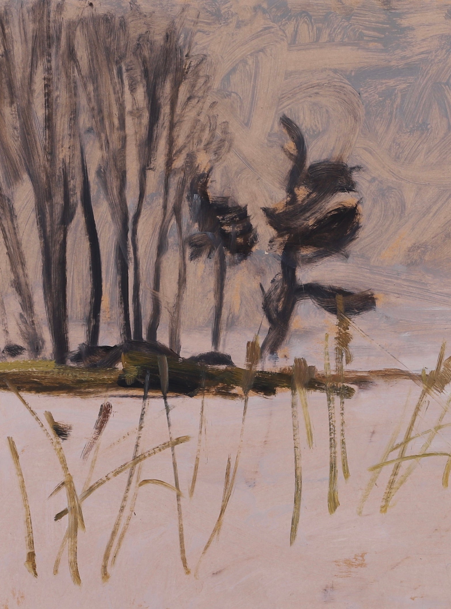 Framed Mid Century Oil Painting by B Landelius Sweden