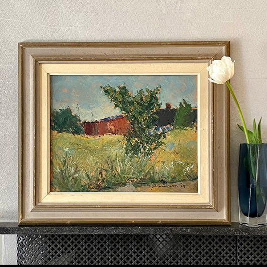 Original Landscape Oil Painting Mid Century By S Persson Sweden