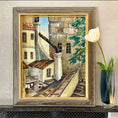 Load image into Gallery viewer, Vintage Cityscape Oil Painting Dated 1954 from Sweden