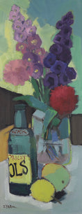 Load image into Gallery viewer, Mid Century Vintage Still Life Oil Painting by T Ahlm From Sweden
