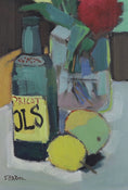 Load image into Gallery viewer, Mid Century Vintage Still Life Oil Painting by T Ahlm From Sweden