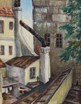 Load image into Gallery viewer, Vintage Cityscape Oil Painting Dated 1954 from Sweden