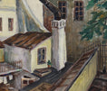 Load image into Gallery viewer, Vintage Cityscape Oil Painting Dated 1954 from Sweden