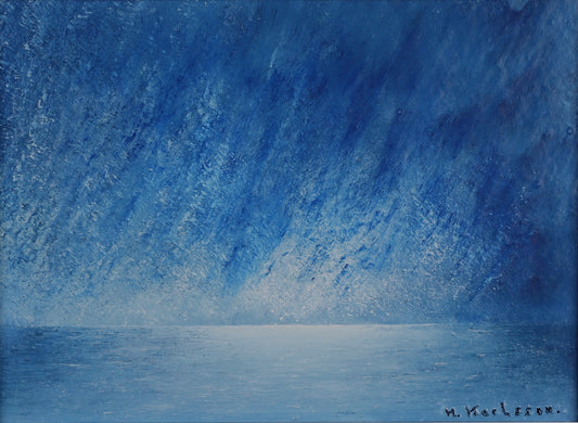 Vintage Mid Century Oil Painting From Sweden by H Karlsson