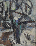 Load image into Gallery viewer, Study of Trees Oil Painting Mid Century By C Berndtsson Sweden