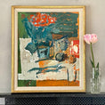Load image into Gallery viewer, Mid Century Original Still Life Oil Painting By R Godin Sweden 1967