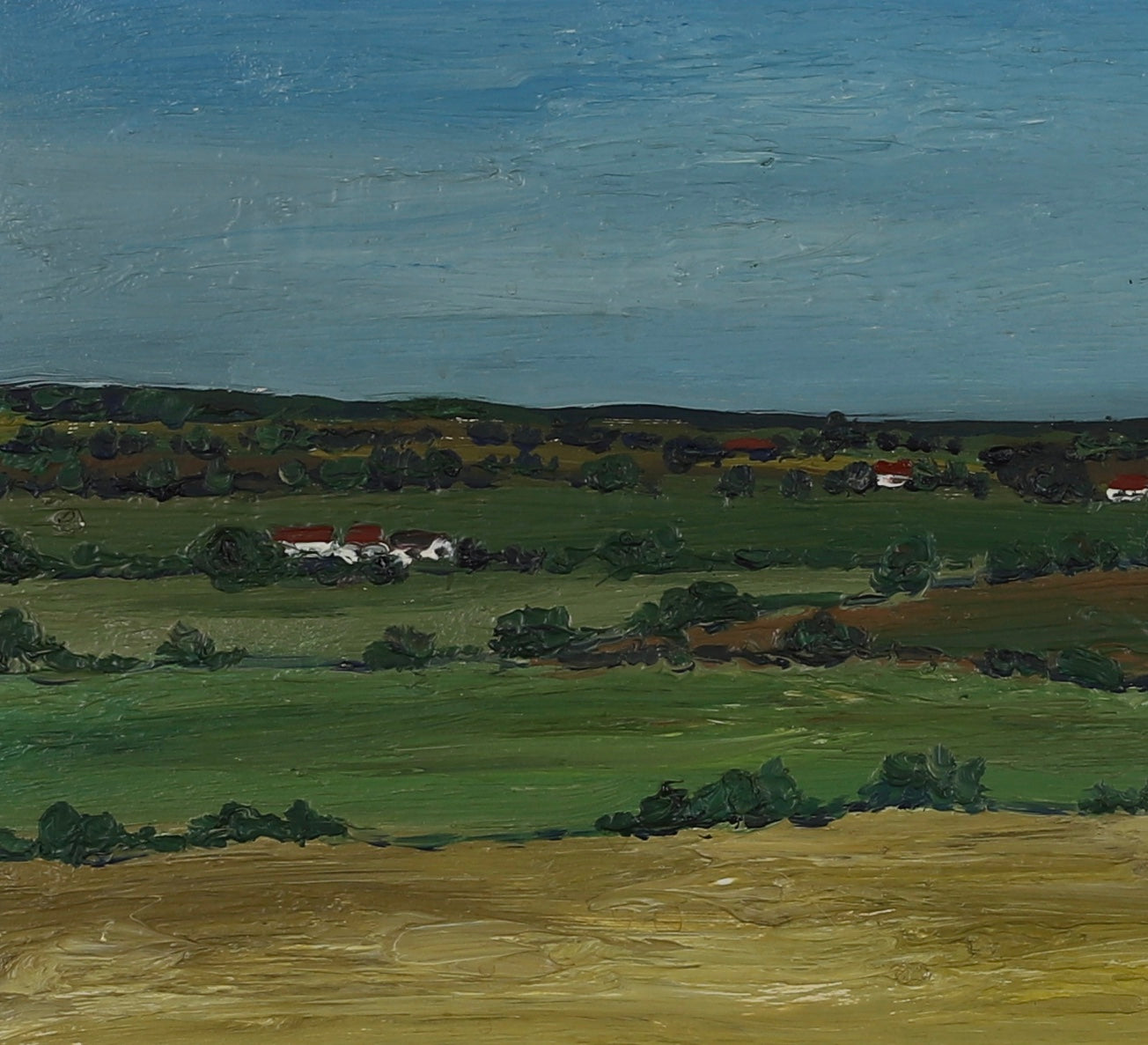 Framed Mid Century Oil Painting by Y Majvall Sweden