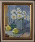 Load image into Gallery viewer, Mid Century Original Still Life Oil Painting By M Friis Sweden