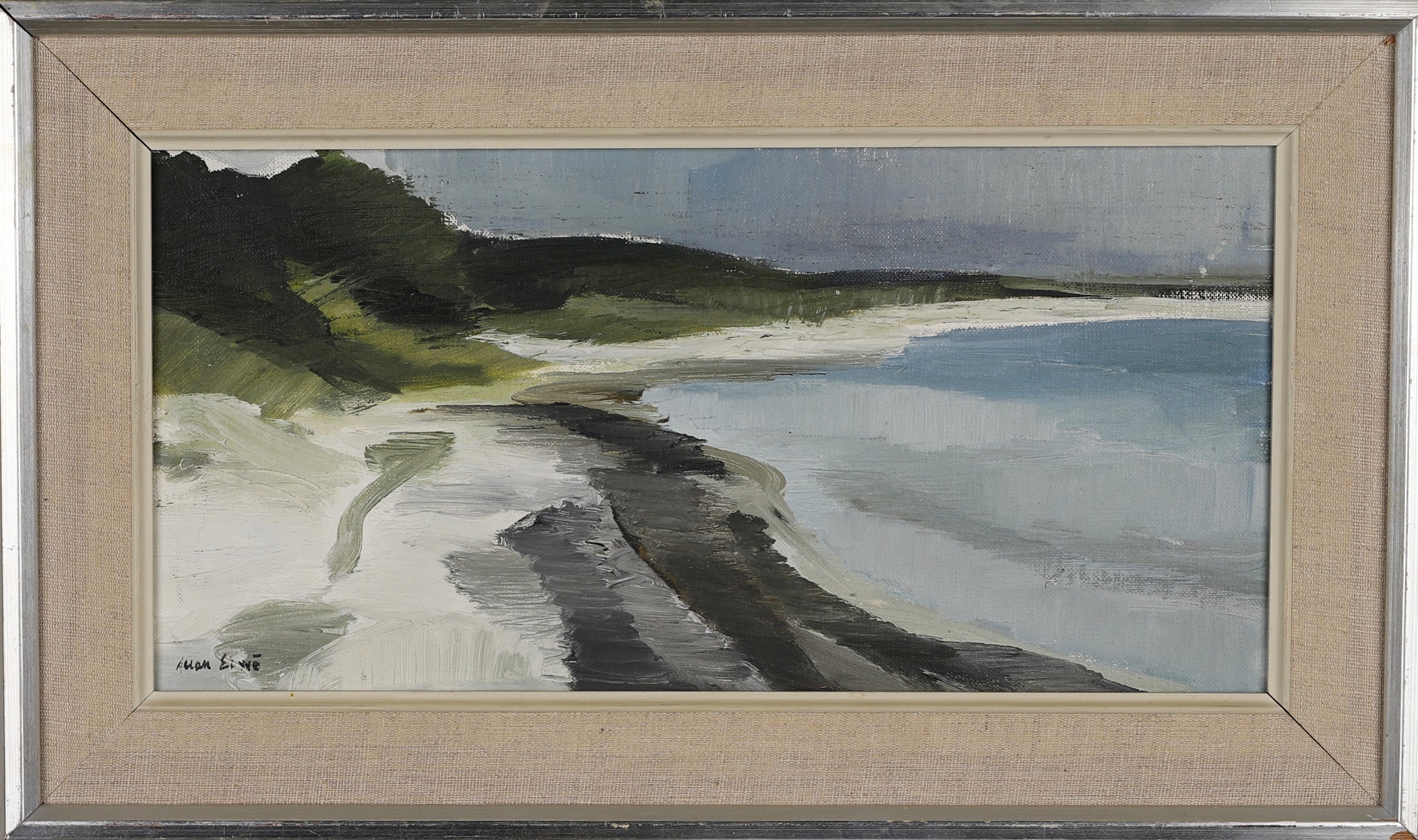 Mid Century Oil Painting By Allan Erwö Sweden