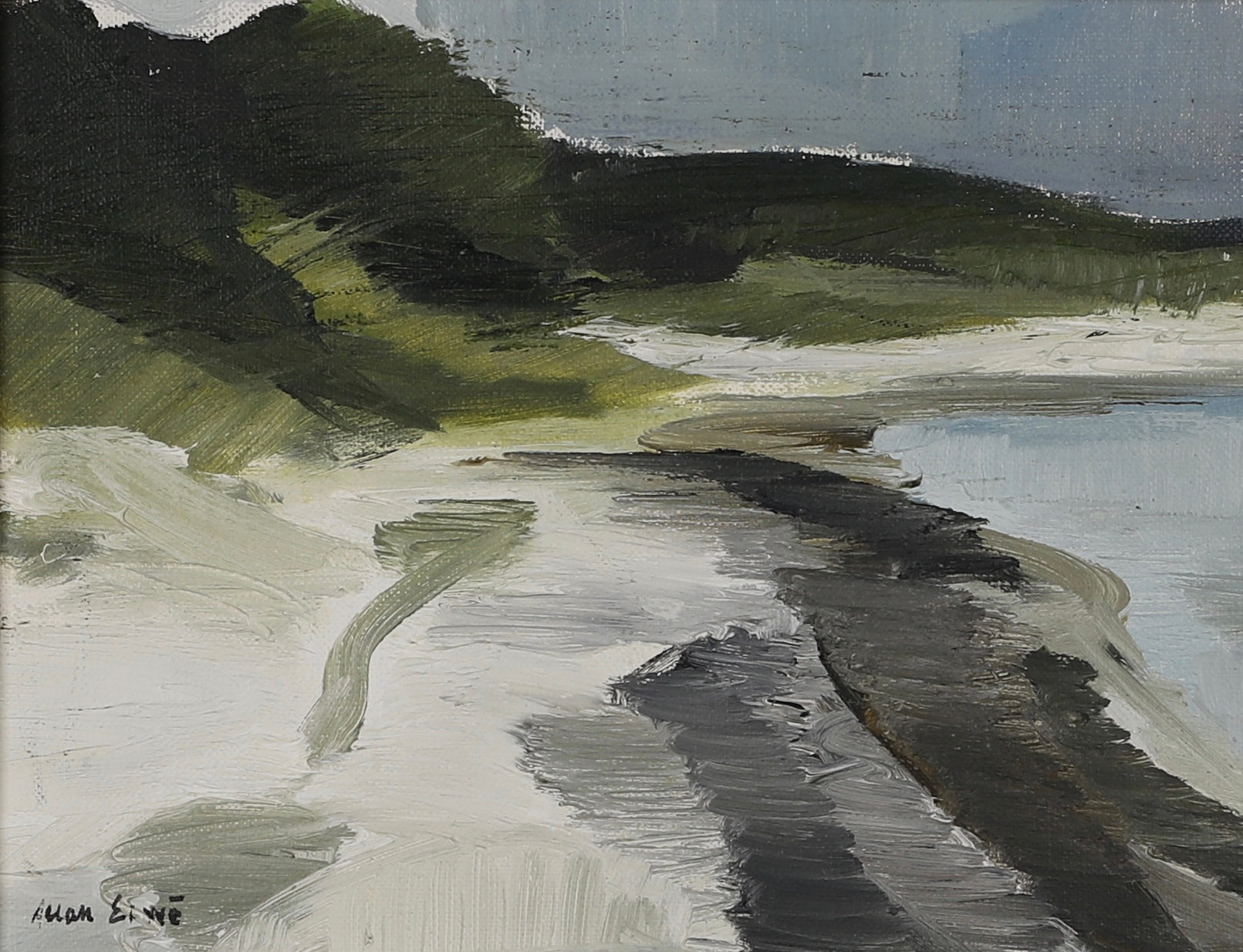 Mid Century Oil Painting By Allan Erwö Sweden